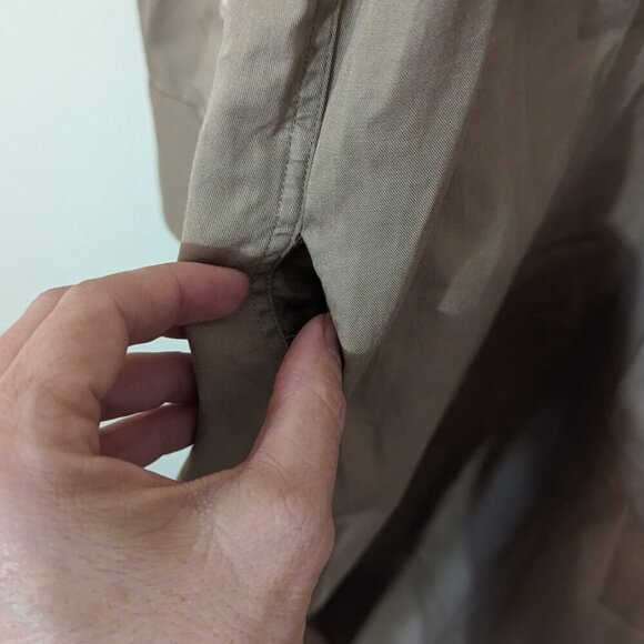 NWT Polo Ralph Lauren Long Sleeve Popover Tan Preppy Cotton Shirtdress, Size 12 - Picture 9 of 11